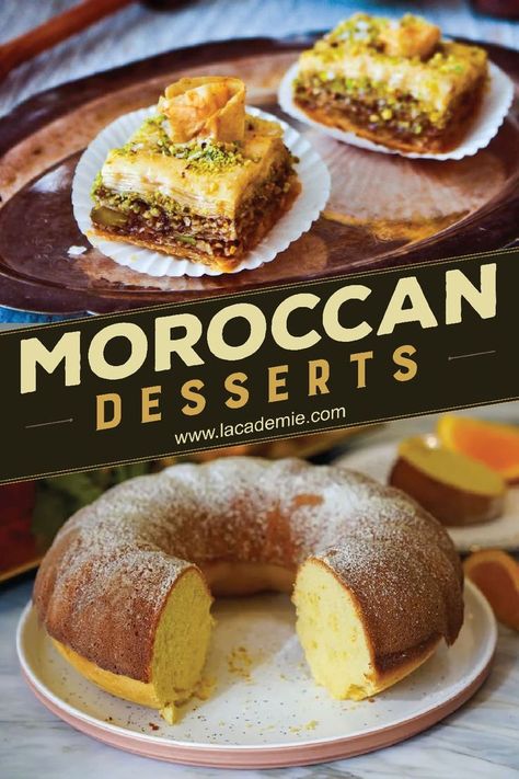 Moroccan desserts, like Baklava or Meskouta cake, are delightful and flavorful! Moroccan Sweets Desserts, Easy Moroccan Dessert, Traditional Moroccan Desserts, Moroccan Dessert Recipes, Mideastern Food, Moroccan Food Traditional, Moroccan Recipes Authentic, Moroccan Food Recipes, Moroccan Dessert