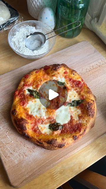 Maisam Algirgeet on Instagram: "The easiest and most delicious no-knead pizza Recipe! 🍕 

One of my most loved videos, resharing it once again for you all I hope you give this a try!

Ingredients:
325ml lukewarm water 
3g fast action yeast
50ml olive oil 
425g strong bread flour
10g salt 

Sauce:
1/2 can of chopped tomatoes 
Salt 
Pepper 
Sprinkle of sugar 

Toppings:
Fresh mozzarella 
Grated Parmesan cheese 
Fresh basil 

-Water should be warm, once you’ve added all of the ingredients, use a spatula to bring it together the dough will be quite sticky.

-Allow the dough to rest for 30mins in a warm place. 

-After the 30 mins, dip your hands in water to avoid sticking and bring the dough together stretching and folding each corner of the dough.

-Rest for another 30mins

-Now repeat the s Home Made Pizza Toppings, Pizza Recipes Videos, Pizza Knots, Ciabatta Pizza, Pizza Recipe Video, Coconut Pound Cake, Fast Pizza, Home Made Pizza, Pizza Recipes Homemade