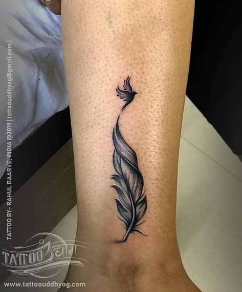 101 Amazing Feather Tattoo Designs You Need To See! | Outsons | Men's Fashion Tips And Style Guide For 2020 Feather Tattoo For Men, Feather Tattoo Ideas, Phoenix Feather Tattoos, Tato Nama, Small Feather Tattoo, Feather Tattoo Meaning, Indian Feather Tattoos, Purple Tattoos, Simple Tattoos For Women