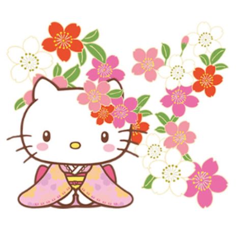 Hello Kitty sakura Hello Kitty Sakura, Daruma Tattoo, Chinese Kitty, Sakura Kimono, Wonderful Wallpapers, Sanrio Collection, Hello Kitty Imagenes, Bobtail Cat, Hello Kitty Images