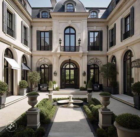 Paris Villa House, Building Pictures, Luxury Mediterranean Homes, Chateau House, Classic House Exterior, Dream Mansion, French Style Homes, Dream Life House, Villa House