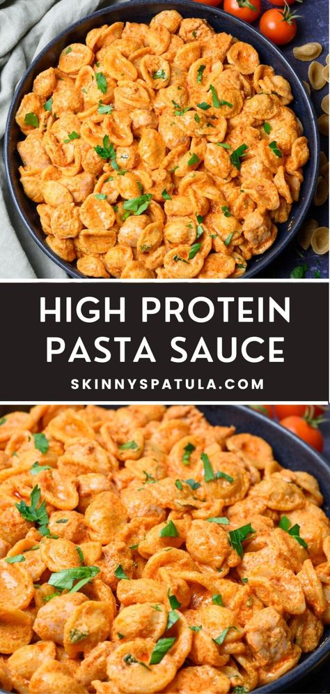 Cottage Cheese Supper Ideas, Healthy Low Cal High Protein Meals, High Protein Low Cal Lunch Ideas, High Protein Supper Ideas, Low Cal High Protein Lunch, Low Cal Pasta Recipes, Macro Pasta, High Protein Pasta Sauce, Low Cal Dinner Recipes