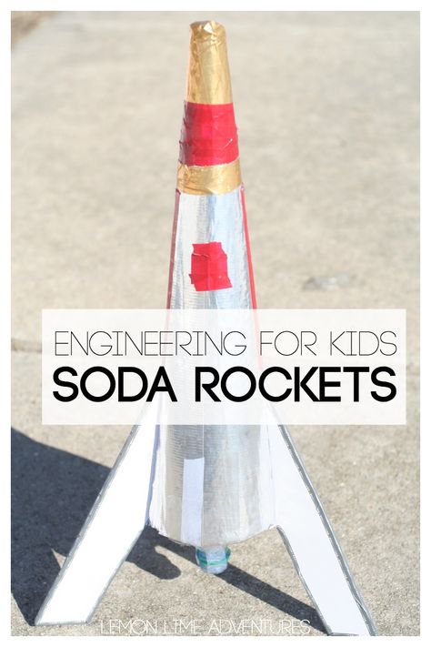 Are you looking for an awesome engineering for kids project? This classic twist on a baking soda rocket is a fantastic way to encourage creativity and problem solving. Baking Soda Rocket, Engineering For Kids, Kids Experiments, Experiments Kids, Physics Experiments, Engineering Activities, General Science, Space Camp, School Break