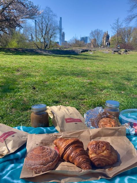 City Park Picnic Aesthetic, Spring In Central Park, Central Park Picnic Aesthetic, Nyc Spring Aesthetic, Nyc Picnic, New York Picnic, Early Spring Aesthetic, Central Park Spring, Morning Picnic