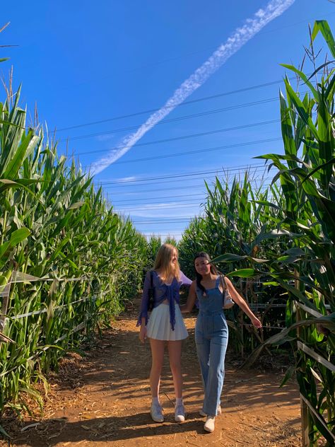 Corn Maze Outfit Fall, Corn Maze Photoshoot, Corn Maze Aesthetic, Corn Maze Pictures, Corn Maze Outfit, Pumpkin Patch Corn Maze, Pumpkin Patch Photoshoot, Pumpkin Patch Pictures, Crunchy Leaves