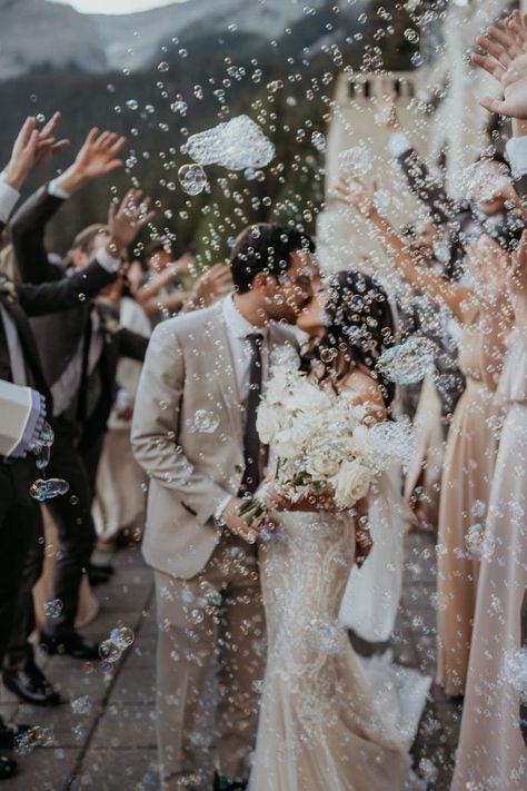 Lake Louise Wedding, Magic Wedding, Wedding Bubbles, Wedding Send Off, Luxury Wedding Decor, Wedding Exits, Wedding Photography Styles, Future Wedding Plans, Lake Louise