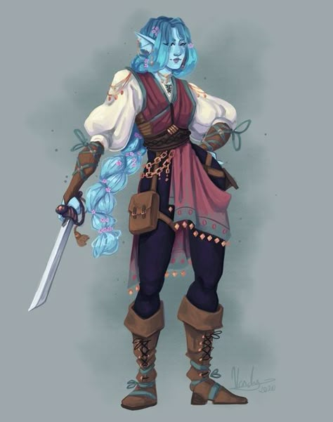 Pirate Outfit Concept Art, Water Genasi, Pathfinder Character, Dnd Character Art, Pirate Art, Dnd Character Ideas, Dungeons And Dragons Characters, Dnd Art, Art Water