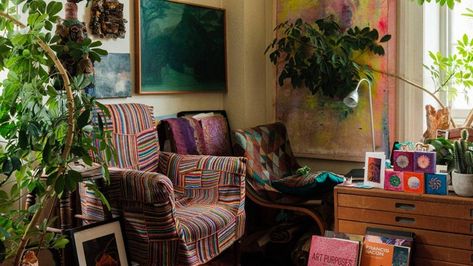 Beata Heuman and her idyllic Swedish farmhouse | THE WORLD OF INTERIORS Patchwork Furniture, Swedish Farmhouse, Beata Heuman, Swedish Cottage, The World Of Interiors, London Flat, Royal College Of Art, Step Ladder, True Art