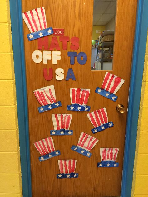 Red White And Blue Door Decorations Classroom, 4 Of July Classroom Decoration, Patriotic Boards Ideas, July 4th Door Decorations Classroom, 4th Of July Bulletin Board Ideas Preschool, Red White Blue Bulletin Board, Red White And Blue Door Decorations, Patriotic Classroom Door, Fourth Of July Door Decorations Daycare