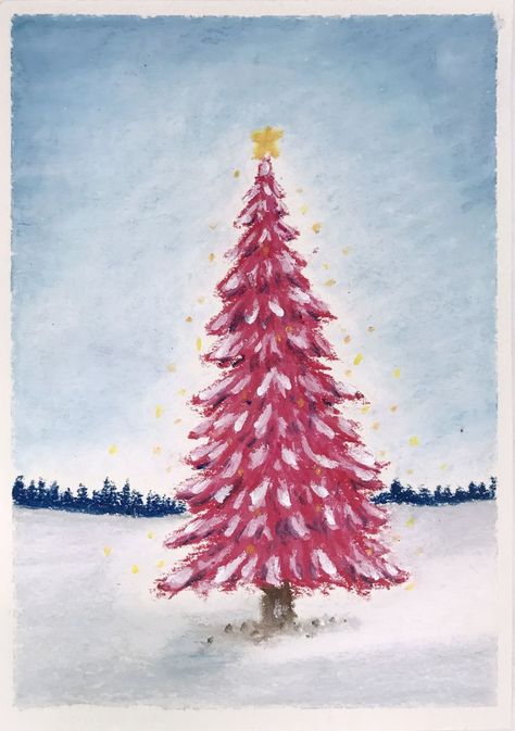 Daily Challenge Art | Oil Pastel Drawing | Oil Pastel | Oil Pastel For Beginners | Relaxing | Nature Lovers | Christmas Tree Painting | Easy Painting | Holiday landscape painting, christmas tree painting, oil pastel drawing for beginners, easy painting for beginners, oil pastel, oil pastel drawing, drawing of nature, how to painting, holiday painting, 趣味美術, holiday painting tutorial, angeli sense, oil pastel drawing easy, Christmas Tree Paintings Easy, Oil Pastel Drawings Christmas, Christmas Art Oil Pastels, Christmas Painting Inspo Easy, Christmas Tree Oil Pastel, Oil Pastel Christmas Tree, Oil Pastel Art Beginner, Christmas Pastel Art, Christmas Oil Pastel Art