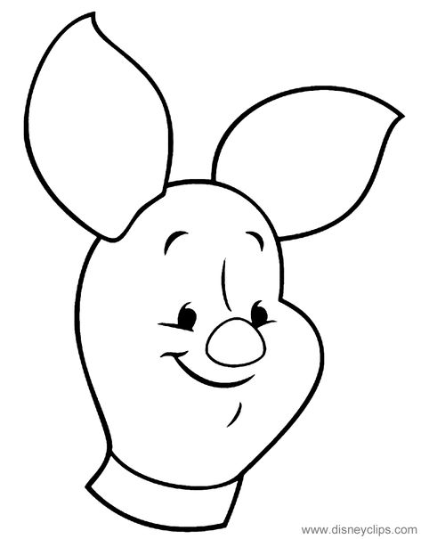 Piglet Coloring Pages, Classic Piglet, Piglet Face, Inside Out Coloring Pages, Page Ideas, Creative Activities, Printable Coloring Pages, Printable Coloring, Coloring Sheets