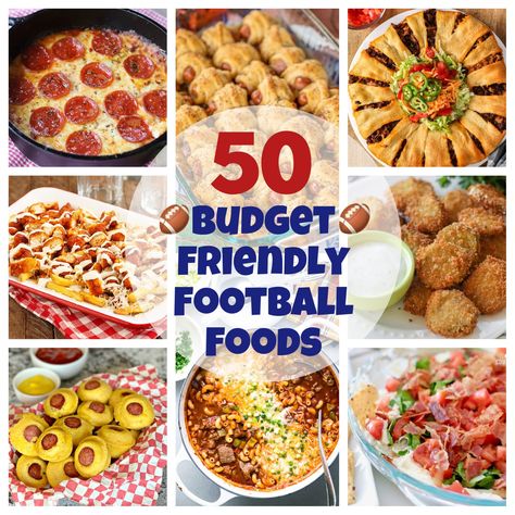 Best Game Day Food on a Budget - 50 Cheap Game Day Food Ideas Cheap Football Food, Football Recipes, Football Foods, Football Appetizers, Cheap Meat, Potluck Dinner, Driven By Decor, Football Snacks, Tailgating Recipes