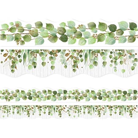 Package Includes: 1 roll of double sided Eucalyptus bulletin board border. 36ft per roll. Shrink-wrapped. Popular Decorations: Ideal for decorating bulletin boards in the classroom kid's room and office. These borders can be used to line bulletin boards, windows, classroom centers. Or decorate a woodland theme party and carnival. Eucalyptus Bulletin Board, Eucalyptus Classroom, Classroom Posters Elementary, Farmhouse Classroom Decor, Bulletin Borders, Leaves Border, Farmhouse Classroom, Growth Mindset Posters, Classroom Centers