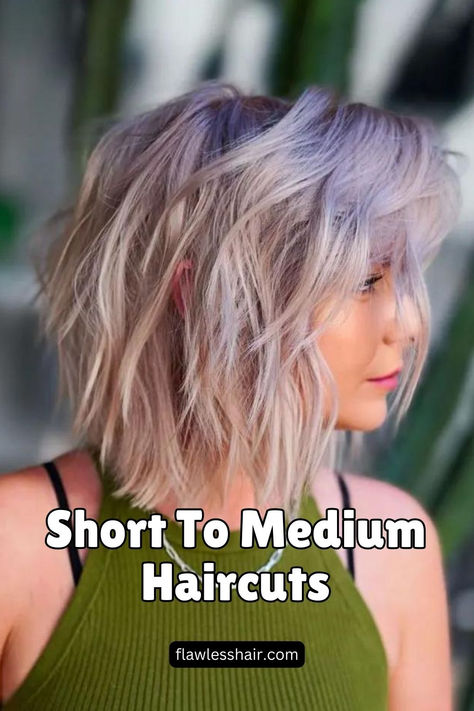 Long Messy Bob Choppy Lob Haircut Shoulder Length, Med To Short Haircut, Lob With Short Layers, Choppy Messy Bob, Mid Length Lob With Layers, Choppy Bob Hairstyles Shoulder Length, Shoulder Length Shaggy Bob, Messy Lob With Bangs, Choppy Bob With Curtain Bangs