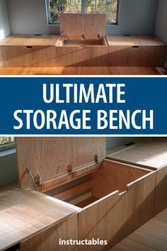 Diy Bench Seat, Toy Storage Bench, Garage Projects, Japanese Storage, Sitting Bench, Diy Storage Bench, Diy Toy Storage, Storage Bench Seating, Wood Storage Bench