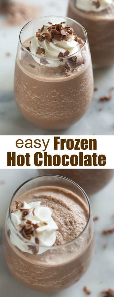 Frozen Hot Chocolate Recipe, Oreo Milkshake, Frozen Hot Chocolate, Cup Of Hot Chocolate, Hot Chocolate Drinks, Chocolate Chocolate, Hot Chocolate Recipes, Sweet Snacks Recipes, Frozen Drinks