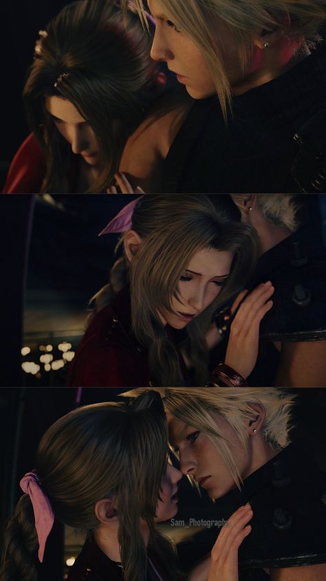 Cloud Strife And Aerith, Cloud Strife Ff7 Rebirth, Cloud Ff7 Rebirth, Cloud And Aerith Fanart, Clerith Wallpaper, Clerith Fan Art, Cloud Strife Rebirth, Final Fantasy Rebirth, Aerith X Cloud