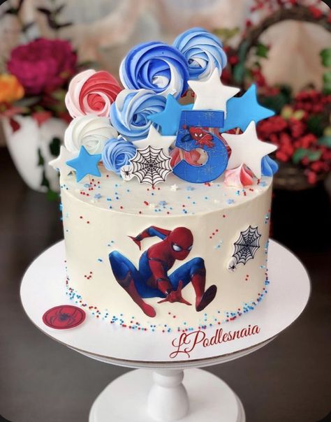 Spiderman Birthday Cakes, Spiderman Cake Ideas, Spidey Cake, Cakes Decorating Ideas, Pj Masks Birthday Cake, 4de Verjaardag, Spiderman Birthday Cake, Paw Patrol Birthday Cake, Cakes Decorating