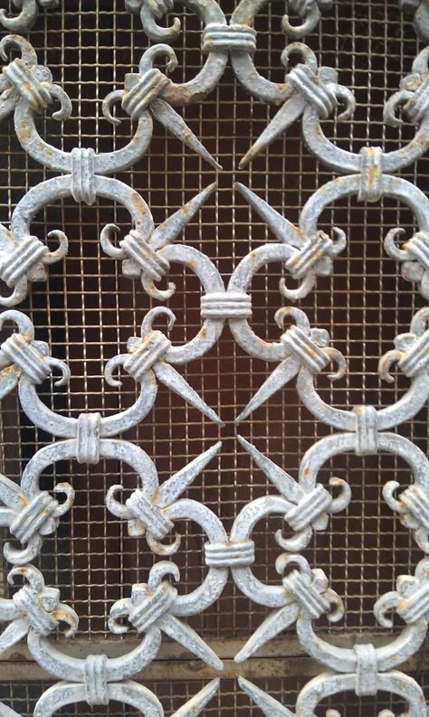 Ornate Venetian iron work Grill Gate Design, Blacksmith Forge, Balcony Railing Design, Metal Gates, Sculpted Doll, Metal Fence, Iron Work, Iron Gates, Iron Gate