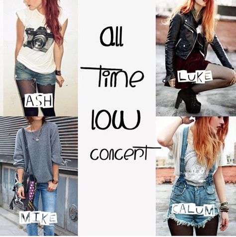 All Time Low Concert Outfit, All Time Low Concert, Emo Clothes, Concert Outfit Summer, Concert Outfits, Five Seconds Of Summer, All Time Low, Emo Outfits, Summer Concert