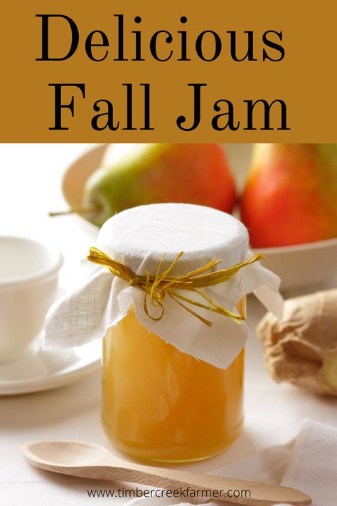 Quick and easy pear-apple jam recipe for canning. Simple ingredients create this delicious fall flavored fruit spread for toast and other bread items. #canning #applejam #pearjam #fallrecipe Jam Recipes For Canning Fall, Apple Pear Jam Canning, Apple And Pear Jam, Apple Pear Jam Recipe, Apple Pear Jam, Canning Pear Jam, Pear Jelly Recipe Canning, Fall Jams And Jellies, Fall Jam Recipes