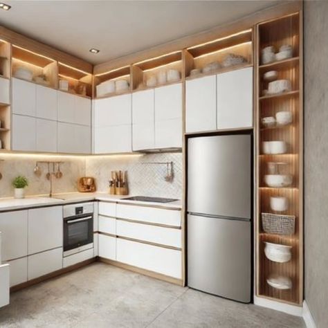 12 Small L-Shaped Kitchens That Will Transform Your Space!🏡 Looking to maximize your kitchen's potential? Check out these stunning L-shaped kitchen designs that not only save space but also enhance the overall aesthetic of your home. ✨ Why Choose an L-Shaped Kitchen? - Efficient Layout: Perfect for small spaces, allowing for seamless workflow. - Versatile Design: Fits various styles, from modern to traditional. - Enhanced Storage: Utilizes corners effectively for cabinets and shelves. Swi... L Shape Kitchen With Pantry, Tiny L Shaped Kitchen, Small L Shape Kitchen Design, L Shaped Cabinet, L Shaped Kitchen Ideas, Apartment Kitchen Makeover, L Shaped Kitchen Interior, Small L Shaped Kitchen, Small Kitchen Floor Plans