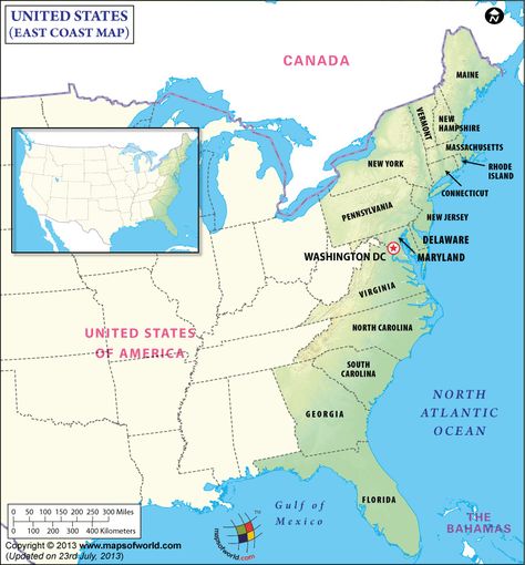 Map Of East Coast, Us Map States, East Coast Map, Travel Tips With Baby, East Coast Usa, United States Map, Road Trip With Kids, Travel Wallpaper, Usa Map