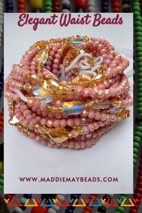 Add a touch of femininity to your outfit with these delicate pink waist beads. #waistbeads #africanfashion #handmadejewelry #pinkbeads #rosequartz #femininity #naturalbeauty Pink Waist Beads, Waist Beads, Pink Beads, Your Outfit, African Fashion, Rose Quartz, Handmade Jewelry, Beads, Pink