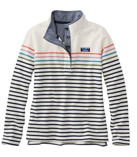 LL Bean Soft Cotton Rugby Pullover Paperwhite Multistripe Regular Small Mens Fashion Fall Casual, Rugby Stripe, Rugby Fashion, Mens Fashion Fall, Stripe Top, Mens Fleece, Oxford Shirt, Women's Shirts, Autumn Fashion Women