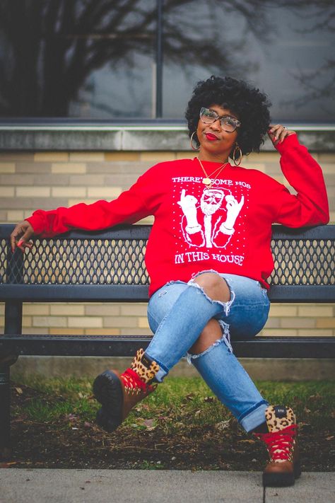 Red Boots Outfit, Sweenee Style, Sweater Ideas, In This House, Sweater Christmas, 2020 Fashion, Teacher Outfits, Boutique Tops, Loose Outfit