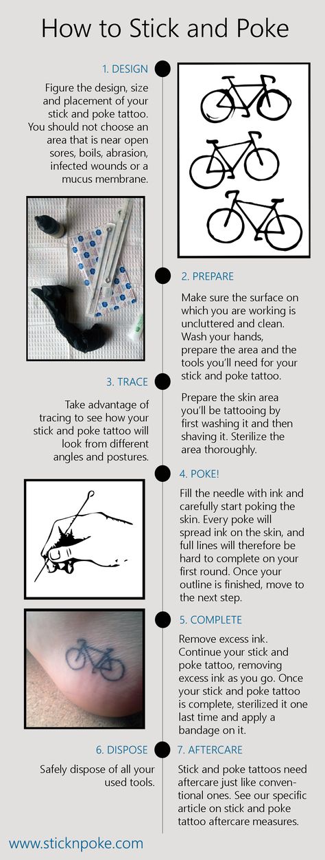 Stick and poke tattoos, also called hand-poked tattoos, homemade tattoos or DIY tattoos, can be done by anyone taking the right precautions and using the proper tattoo tools. Here is a step-by-step guide detailing how to stick and poke. | inspirational tattoos | tattoo ideas | love tattoos | tattoo symbol | symbol tattoo | tattoo ideas | best tattoos. Stick And Poke Practice, Stick And Poke Aftercare, Stick And Poke Tattoo Beginner, How To Stick And Poke Tattoo At Home, Stick And Poke Word Tattoo, Male Stick And Poke Tattoo, Self Done Tattoo Ideas, Stick And Poke Tattoo How To, Stick And Poke How To