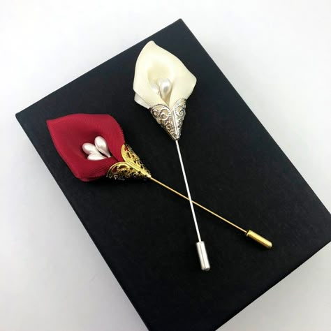 Flower Lapel Pin Men, Flower Label, Brooch Boutonniere, Wedding Lapel, Lapel Pins Wedding, Lapel Pins Suit, Necktie Crafts, Label Pin, Flower Lapel