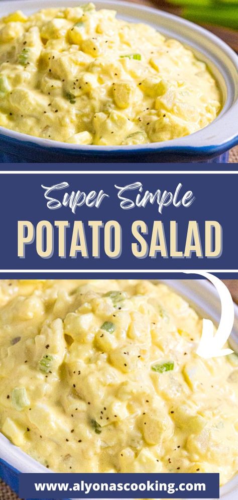 Easiest Potato Salad, Potato Salad Sauce, Canned Potato Salad Recipe, Whipped Potato Salad, Cooked Dressing For Potato Salad, Cooked Potato Salad Dressing Recipe, Potato Salad For Large Crowd, Quick Easy Potato Salad, Potato Salad Dressing Homemade