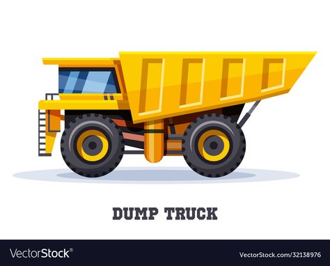 Dumper Truck, Heavy Industry, Heavy Machinery, Dump Trucks, Dump Truck, Big Picture, Adobe Illustrator, Monster Trucks, Fairy Tales