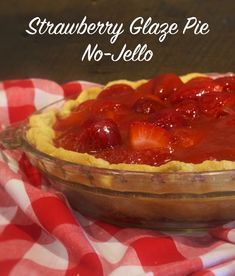 Strawberry Glaze Pie (no jello) This easy pie hits the spot on a hot Summer day. Loaded with fresh strawberries and a homemade strawberry glaze, it's super refreshing! #summerpies #fruitpies #strawberryglazepie #mycountrytable Strawberry Glaze Pie, Strawberry Pie Glaze, Homemade Strawberry Glaze, Strawberry Glaze Recipe, Easy Strawberry Pie, Strawberry Pie Recipe, Strawberry Pretzel Salad, Fresh Strawberry Pie, Strawberry Pie Filling