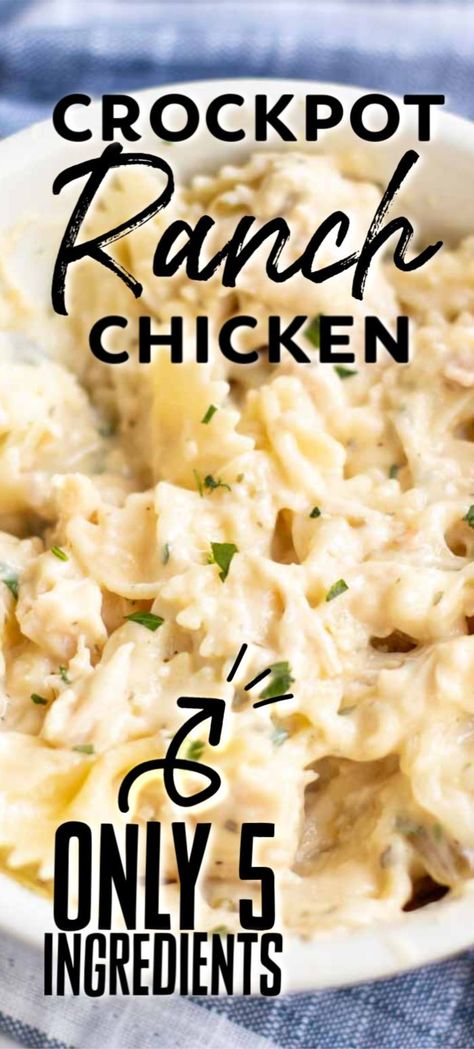 Ranch Chicken Crockpot, Creamy Ranch Chicken, Dinner Videos, Chicken Crockpot Recipes Easy, Creamy Ranch, Easy Crockpot Dinners, Crockpot Dishes, Chicken Slow Cooker Recipes, Ranch Chicken