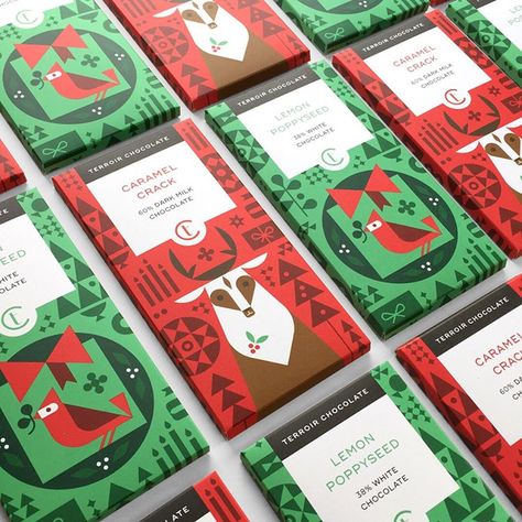 The second bar in our 2017 @terroirchocolate holiday collaboration is called Caramel Crack. It's a dark chocolate bar with embedded… Maple Toffee, Illustrated Packaging, Christmas Packaging Design, Winter Butterfly, Chocolate Bar Design, Packaging Illustration, Chocolate Packaging Design, Fragrance Packaging, Chocolate Design