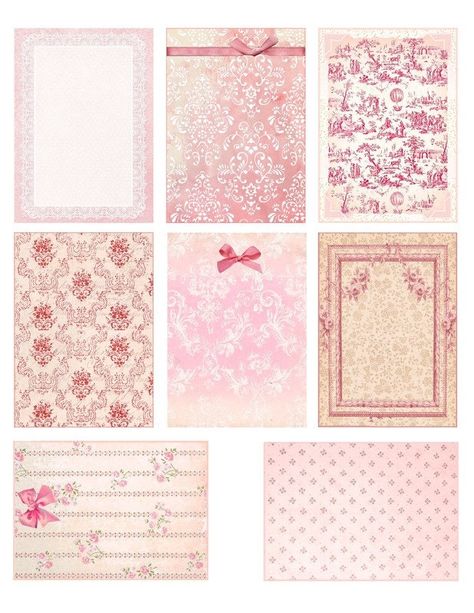 Journal Pictures To Print, Shades Of Pink Background, Relationship Scrapbook, Pink Scrapbook Paper, Rose Journal, Wallpaper Coquette, Pink Scrapbook, Vintage Scrapbooking, Gratis Printables