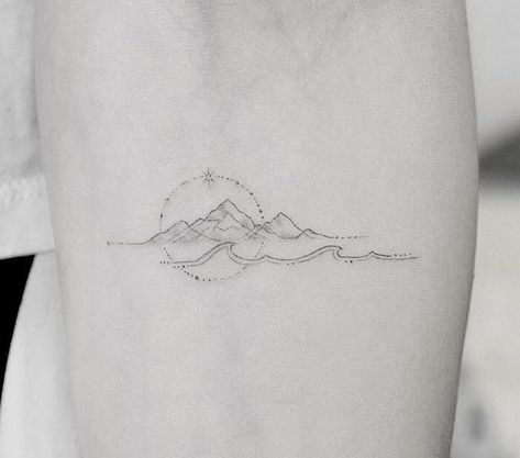 Canada Tattoo Ideas, Moutain Tattoos, Rip Tattoos For Mom, Ink Quotes, Tattoo Ideas Simple, Canada Tattoo, Minimal Tattoo Designs, Minimal Tattoo Ideas, Mountain Tattoo Design