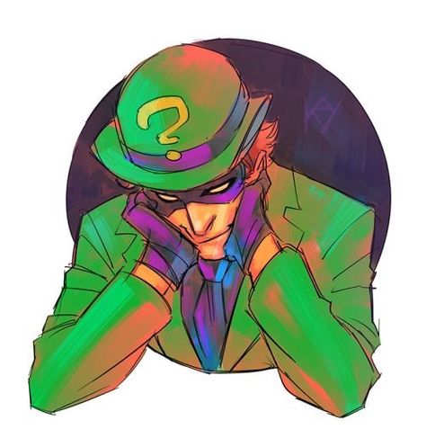 The Riddler Batman Riddler, Riddler Gotham, Gotham Villains, The Riddler, Gotham Tv, Comic Villains, Dc Villains, Arkham Knight, Batman Comic Art