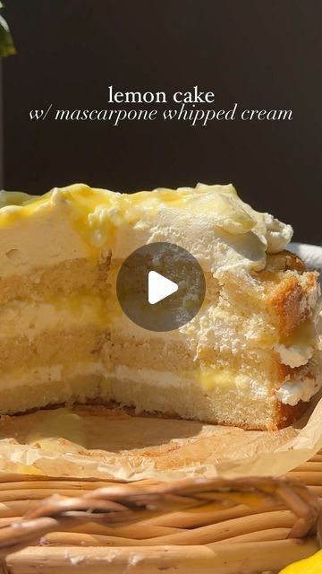 Erin Kyles on Instagram: "Lemon cake with mascarpone whip! 🍋🍰 

Featuring a zesty lemon vanilla cake, a super rich, creamy & perfectly sweetened mascarpone whipped cream aand a perfectly tart lemon curd. This is my July substack subscriber exclusive recipe and it’s in the current running for my favorite cake I’ve ever made.

🍋 find the full recipe on my substack or comment “lemon cake” for the substack recipe link in your DM’s!

🏷️ #lemoncake #vanillacake #lemoncurd #mascarpone #mascarponecream #bakefromscratch #bakefeed #bakingblog" Lemon Vanilla Cake, Tart Lemon Curd, Mascarpone Whipped Cream, Cake With Mascarpone, Mascarpone Cake, Lemon Curd Cake, Cakes Recipes, Pastry Cream, Layer Cakes