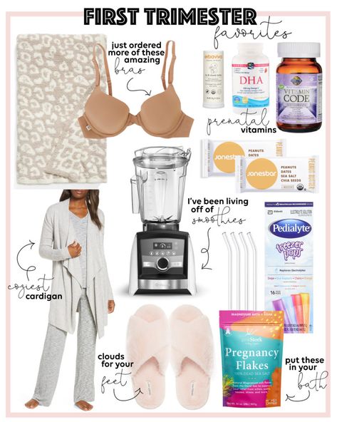 Here are all the things I couldn't live without during my first trimester! 1st Trimester Must Haves, Cute First Trimester Outfits, First Trimester Snacks, 1st Trimester Outfits Winter, First Trimester Must Haves, Pregnancy Recipes First Trimester, First Trimester Meals, First Trimester Fashion, 1st Trimester Pregnancy Food