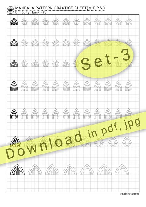 Buy 8 Mandala Practice Sheets set-3 in PDF/JPG for Mandala Online in India - Etsy Free Mandala Practice Sheet, Mandala Practice Sheet Printable, Mandala Practice Sheet, Mandala Practice, Mandala Doodle, Pattern Coloring Pages, Simple Mandala, Mindfulness Practice, Graph Paper