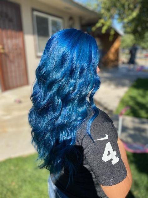 Royal Blue Hair, Dark Blue Hair, Blue Hair, Royal Blue, Dark Blue, Long Hair Styles, Hair Styles, Hair, Blue