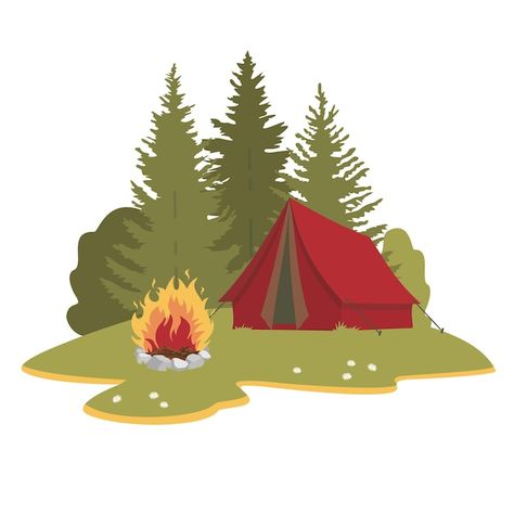 Tent Clipart, Camping Cookies, People Clipart, Forest Logo, Day Camping, Camping Clipart, Safari Tent, Camping Set, Nature Pics