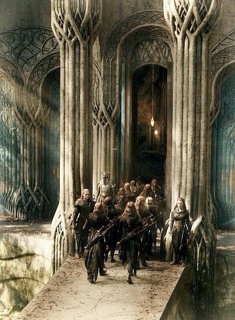 Thranduil's Kingdom, Mirkwood Elven Architecture, Lord Of The Rings Aesthetic, Lotr Aesthetic, Legolas And Tauriel, Elf Aesthetic, Mirkwood Elves, The Desolation Of Smaug, Woodland Elf, Woodland Realm