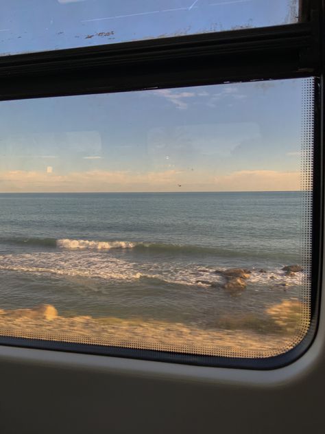 #view #views #train #travel #sea #aesthetic Train View Aesthetic, Train Travel Aesthetic, Train Aesthetic, Sea Aesthetic, Luxury Train, Night Train, Ocean Pictures, Train Pictures, Summertime Fun