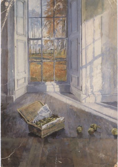 Jane Corsellis Apples in the Sun Sculpture Quotes, Paintings Of Windows, James Lloyd, Painted Rooms, Rooms With A View, Through A Window, Tempera Painting, Window Panes, Interior Paintings