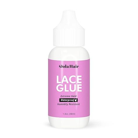 Dolahair Extreme Hold Lace Glue for Wigs, Waterproof, Invisible Bonding, 1.3 Ounce Lace Glue, Wig Glue, Hair Glue, Clear Glue, Wig Lace, Hair System, Wig Accessories, Fashion Toys, Wigs Hair Extensions