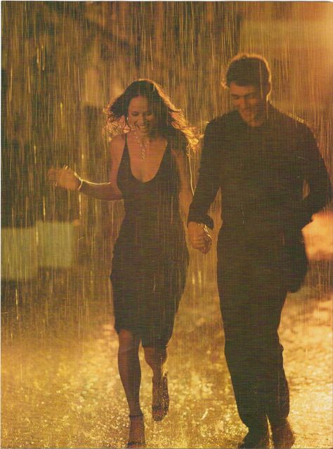 Romance...  Laughter in the Rain. <3 Couple In Rain, Dancing Pose, Rain Dance, Smell Of Rain, Running In The Rain, Couple Running, I Love Rain, Maybe Tomorrow, Love Rain